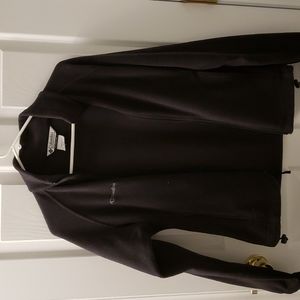 Black Columbia fleece jacket.